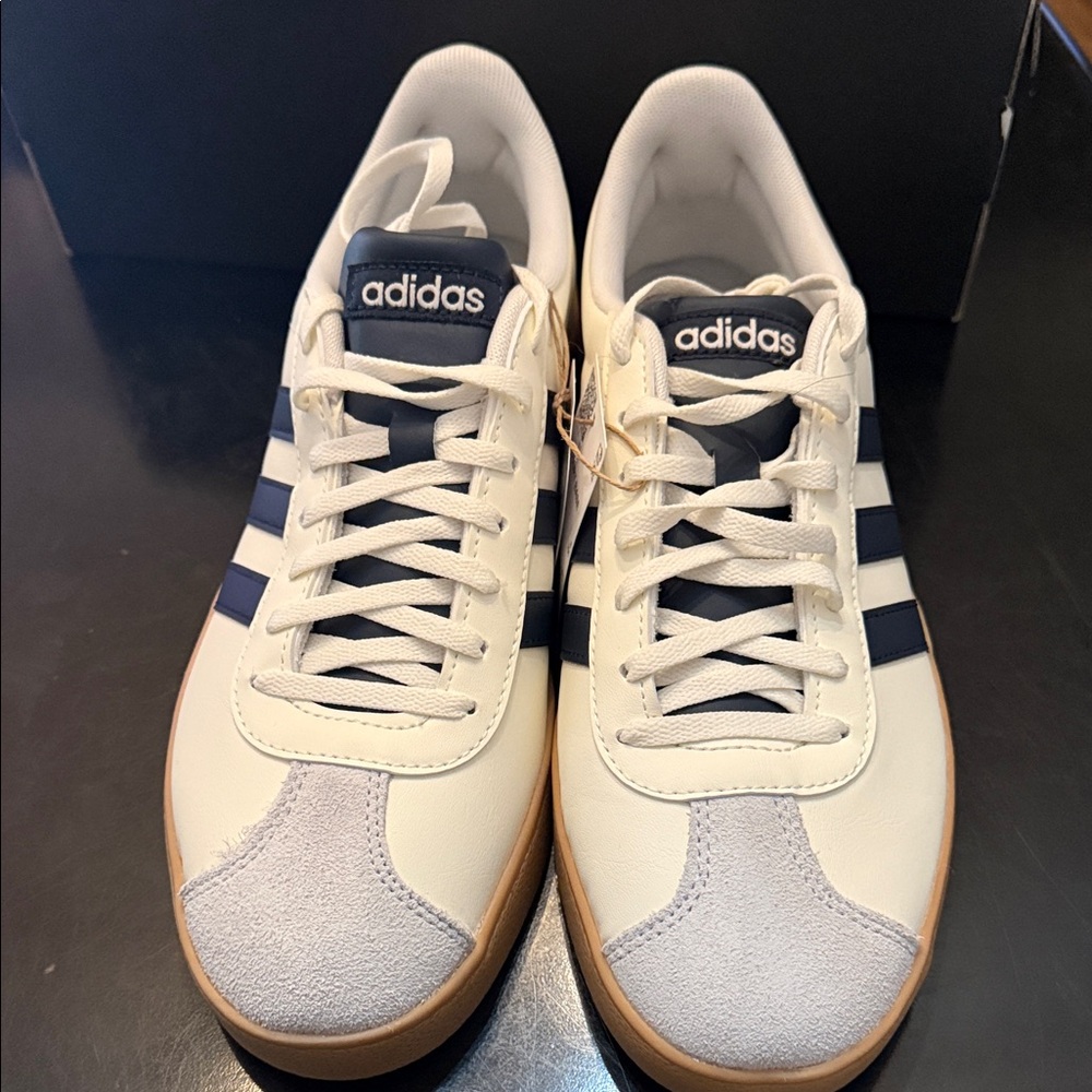 Adidas VL Court White, Navy, Gray Sneakers